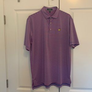 Peter Millar Masters Polo. Size:L Great Condition. Color: Royal Blue and Salmon